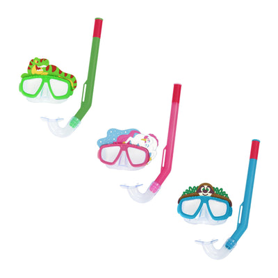 Bestway Aquapals Snorkel Mask (Contents: One Mask, One Snorkel, 3 Assorted Colors) Age 3+