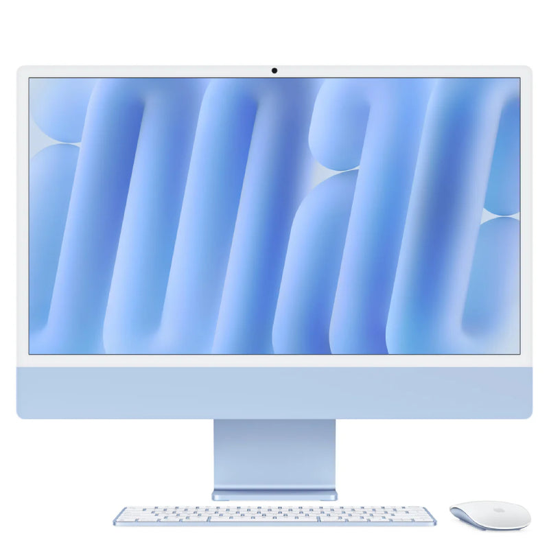 Apple iMac - 24" Standard Glass / M4 / 10-Core CPU / 10-Core GPU / 16 Core Neural Engine / 24GB RAM / 2TB SSD / Arb/Eng / Blue / 1YW