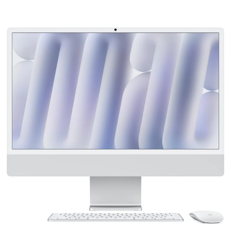 Apple iMac - 24" / M4 / 10-Core CPU / 10-Core GPU / 16 Core Neural Engine / 16GB RAM / 256GB SSD / Silver / 1YW - Nano Texture Glass