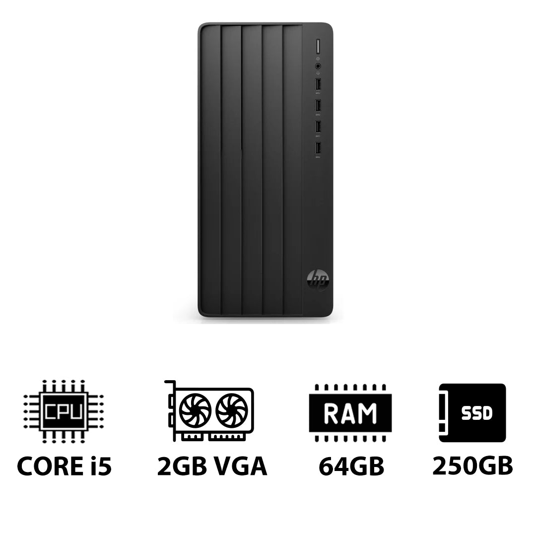 HP Pro Tower 290 G9 - i5-13500 / 64GB / 250GB (NVMe M.2 SSD) / 2GB VGA / DOS (Without OS) / 1YW - Desktop