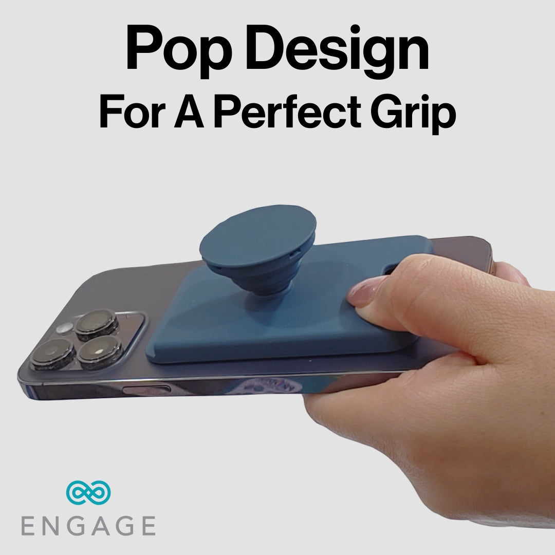 Engage Magsafe Wallet With Popgrip (Blue)