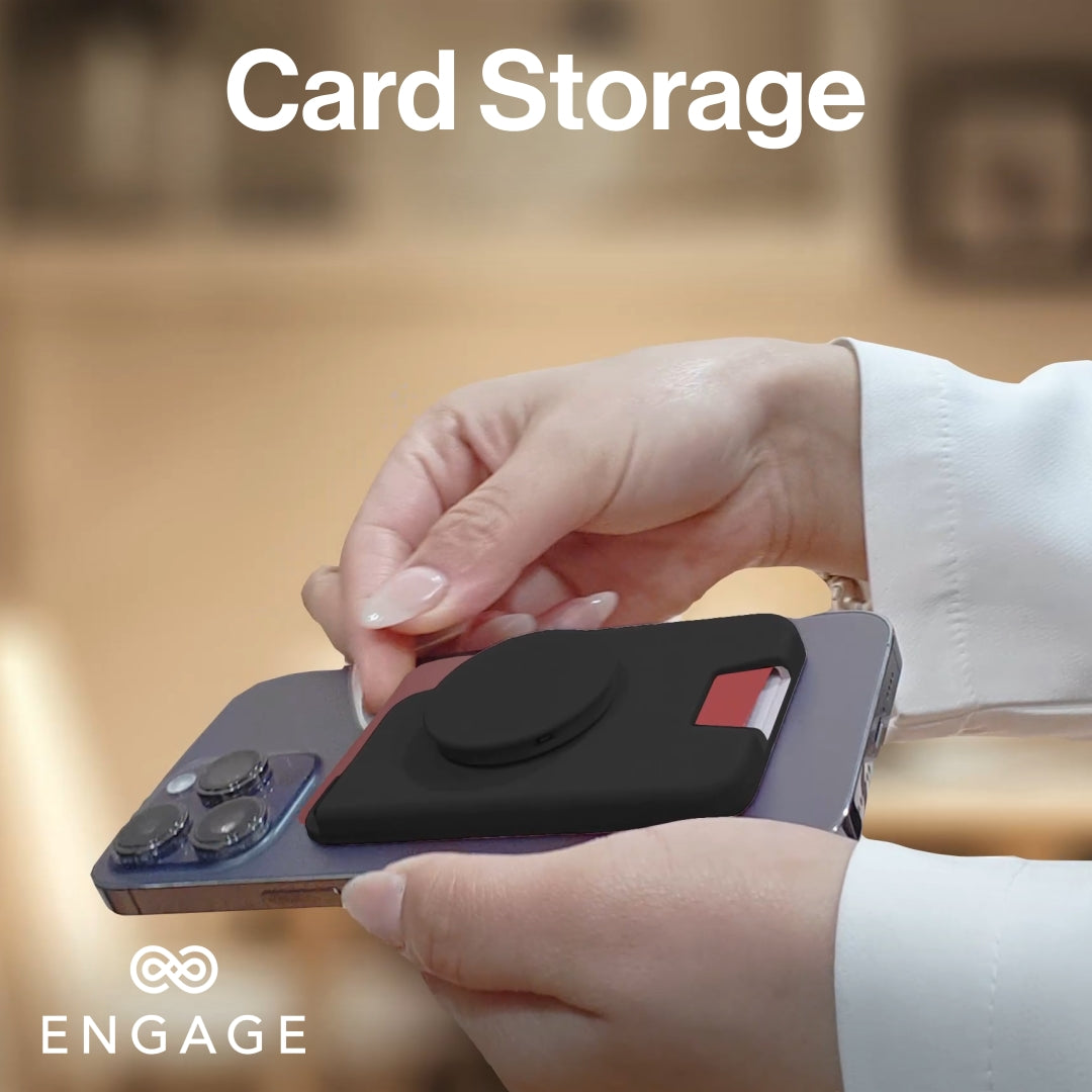 Engage Magsafe Wallet With Popgrip (Black)