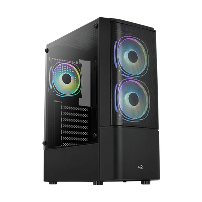 Aerocool Quantum Mesh V3 RGB Mid Tower Case - Black