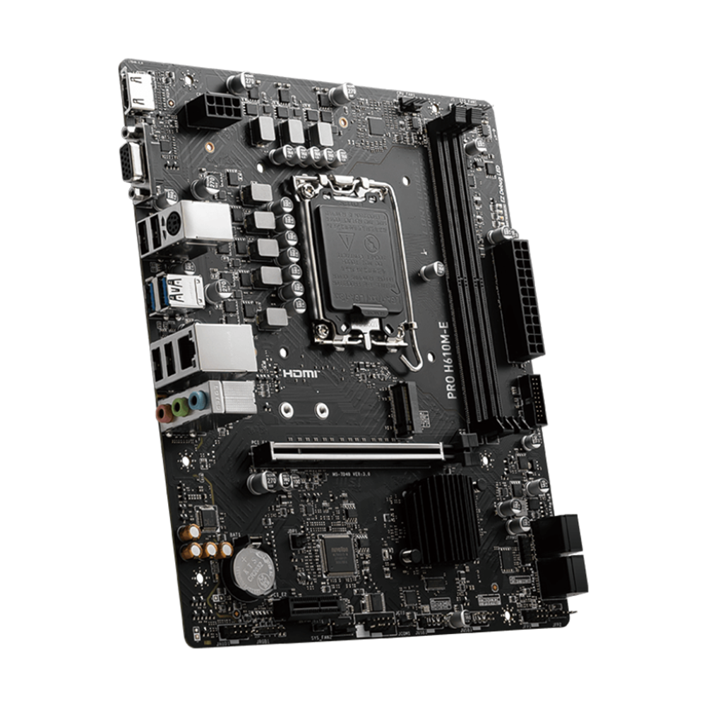 MSI PRO H610M-E Motherboard - DDR5 / USB - Black