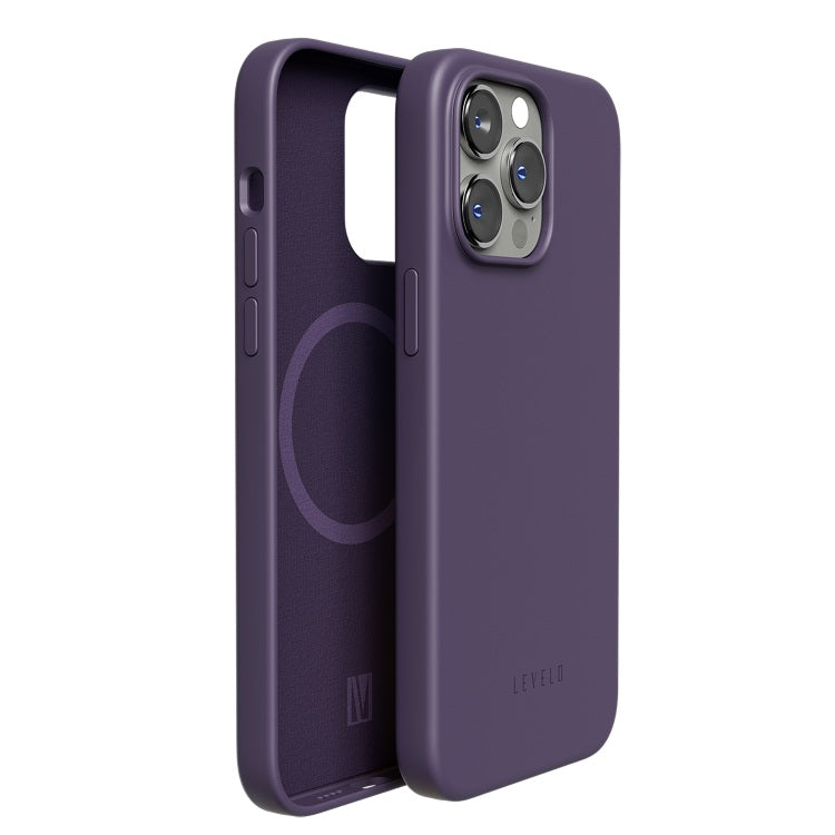 Levelo Iris MagSafe Liquid Silicone Case - iPhone 14 Plus / Purple