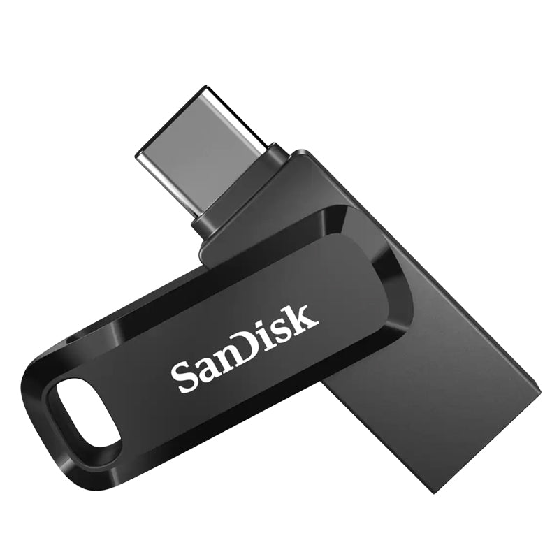 SanDisk Ultra Dual Drive Go Flash Drive - 128GB / Up to 400 MB/s / USB 3.2 Gen 1 / Type-C / Black