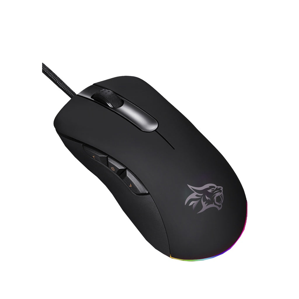 Porodo Gaming Black Hawk 8D Wired Gaming Mouse - Black