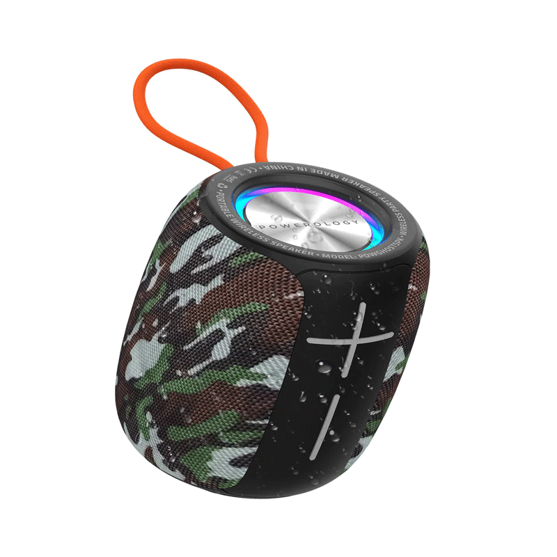 Powerology Ghost Speaker - Bluetooth 5.0 / Water-Resistant / Camo