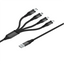 Porodo 4in1 Aluminum Braided Fast Charge Cable (1.2m/4ft) - Black