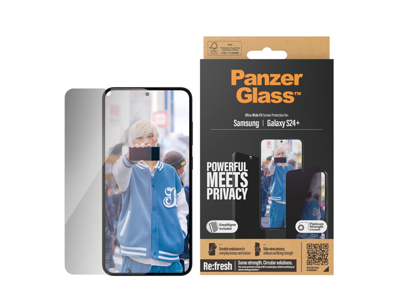 PanzerGlass Ultra-Wide Fit Screen Protector for Samsung Galaxy S24 Plus - Privacy