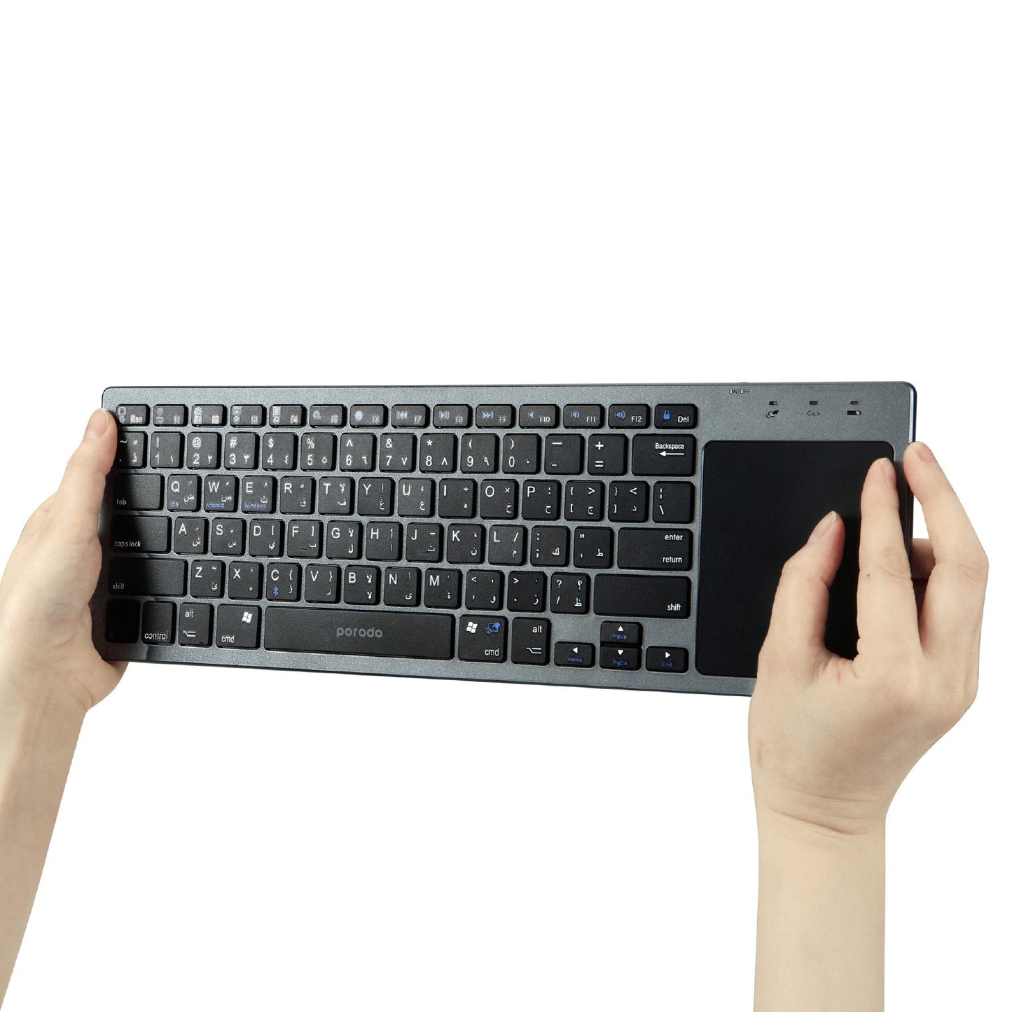 Porodo Wireless Keyboard With Touch-Pad Ultra Slim Bluetooth Keyboard