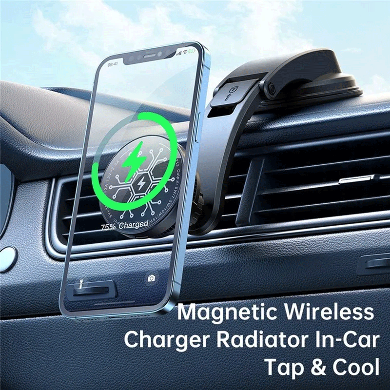 Mcdodo Fast Cooling 15W Magnetic Radiator Wireless Car Charger – Black