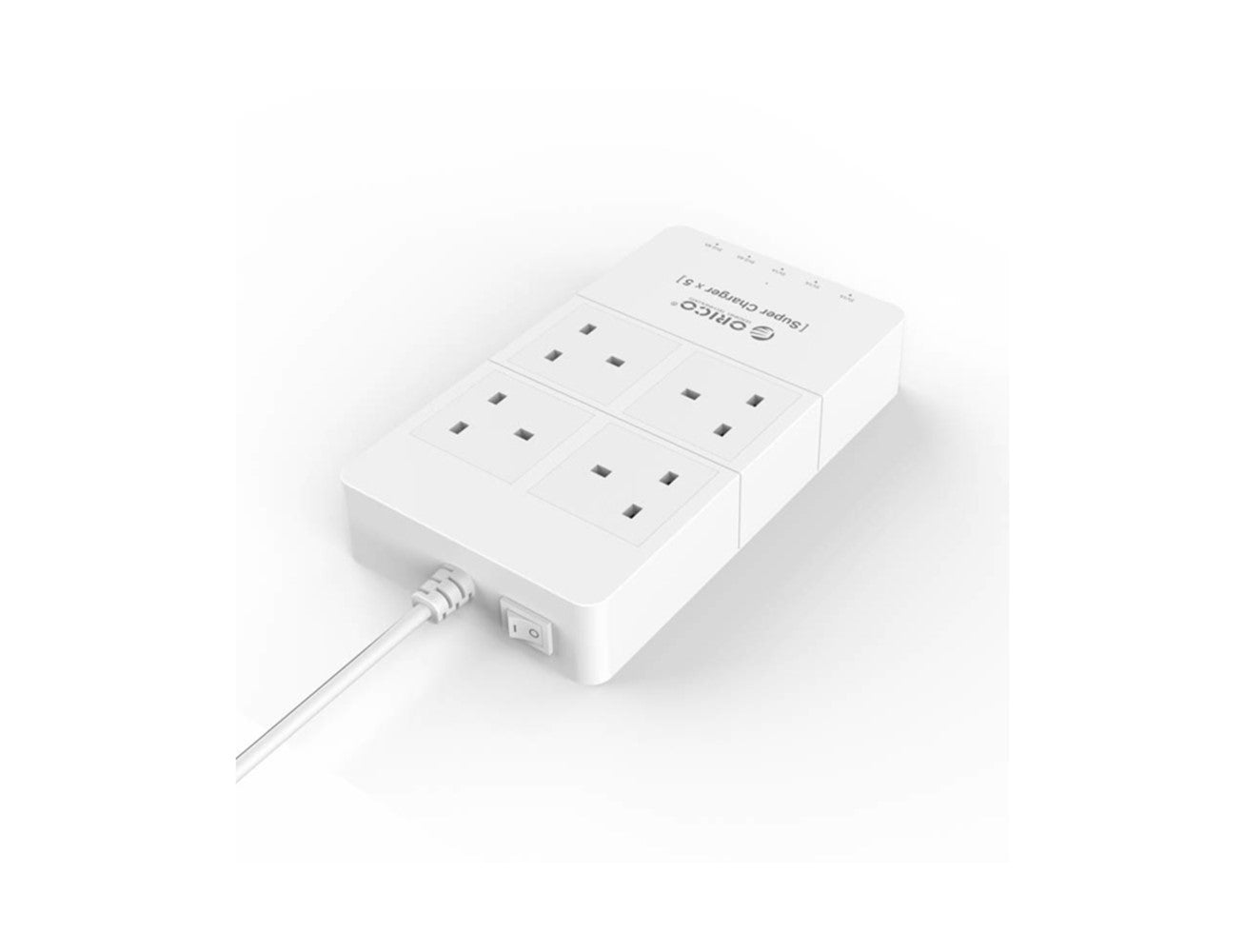 ORICO 4 AC Outlets and 5 USB Charger Surge Protector - White