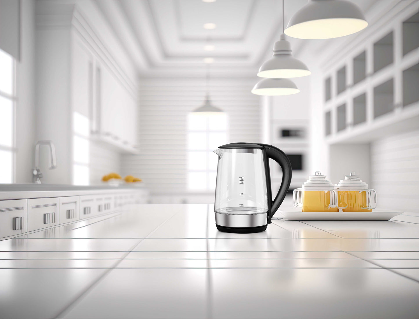 LePresso 360 Transparent Quick-Boil Glass Kettle - Black