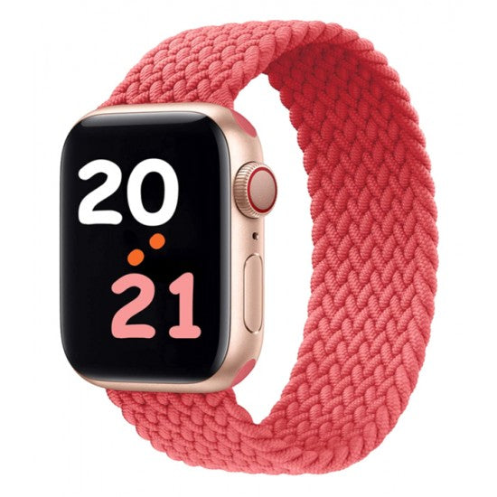 RockRose Braided Solo Apple Watch Band - For Apple Watch 42 / 44 / 45mm / Band Size S (135mm) / Pink