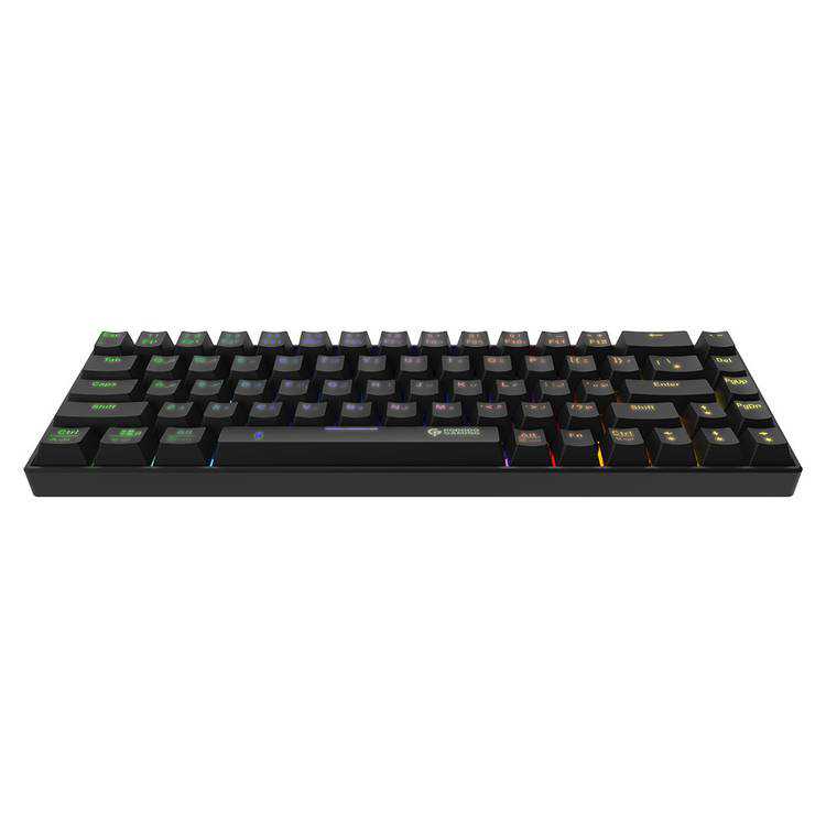 Porodo Gaming 68Keys Mechanical Keyboard with Wired and Bluetooth Dual Version - Black