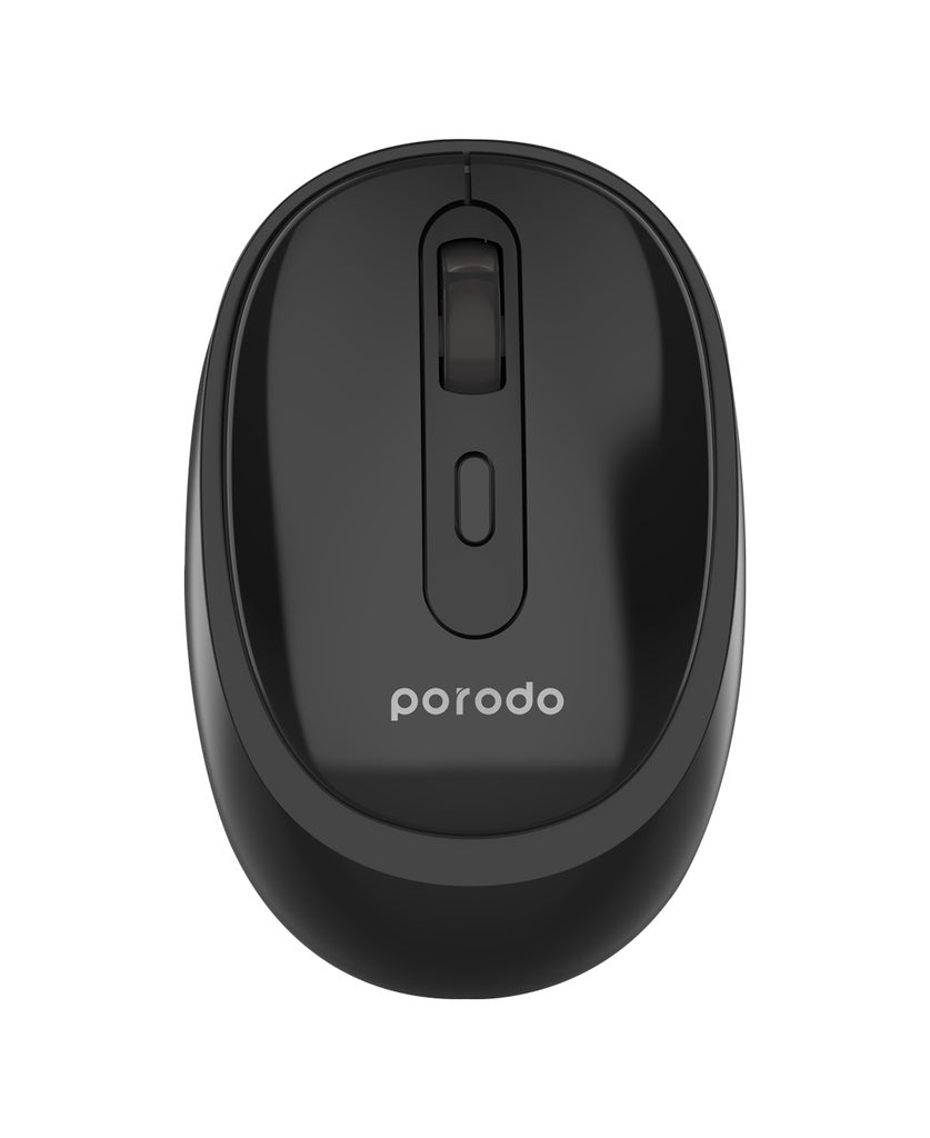 Porodo Wireless 2.4G+BT Keyboard with Mouse - Black