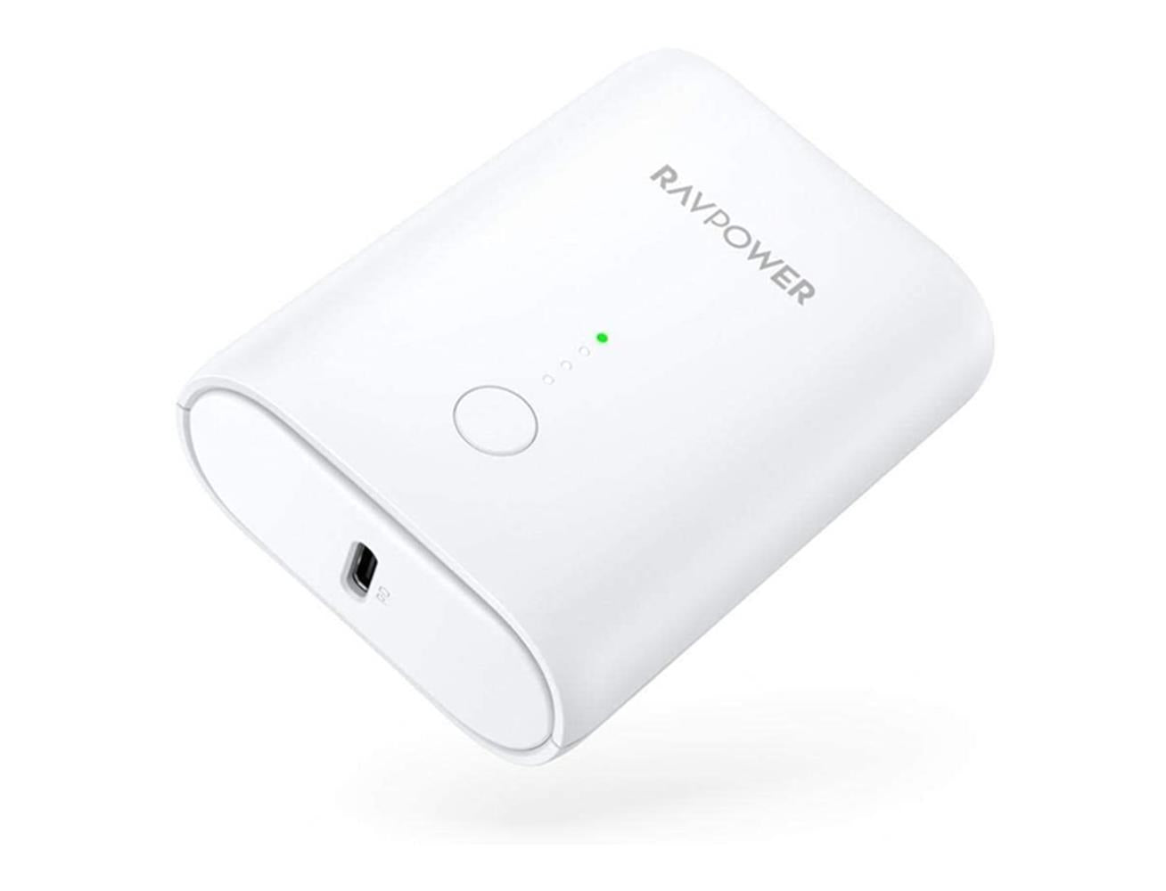 RAVPower PD+QC 2-Port Power Bank - 10,000mAh / 18W / White