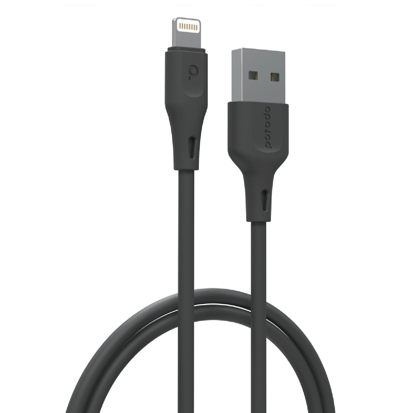 Porodo USB Cable Lightning Connector Durable Fast Charge and Data Cable (2M 2.4A) - Black