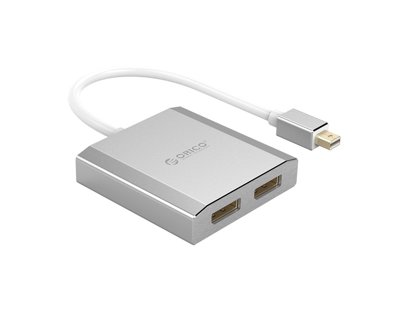 ORICO Mini DP to Dual DP M/F HD Adapter - Silver