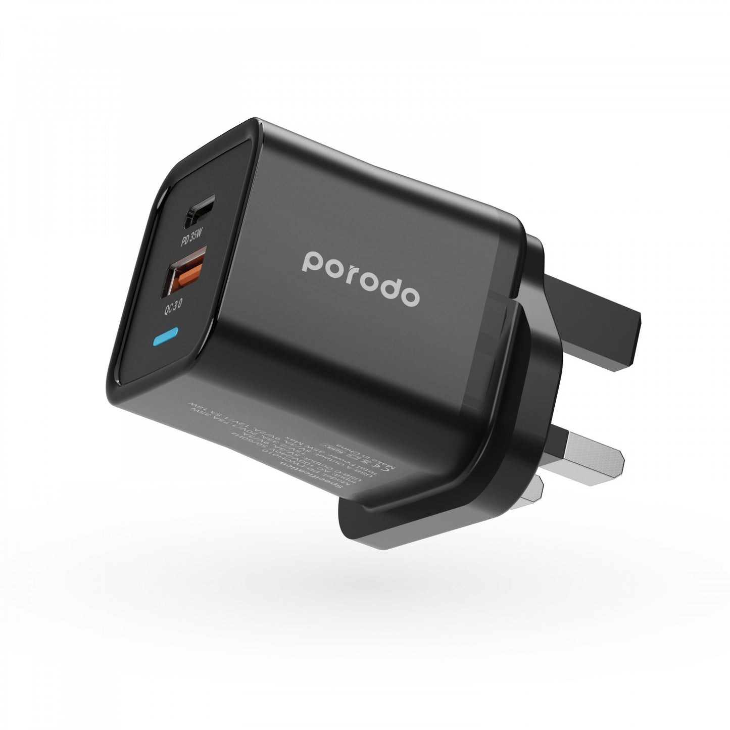 Porodo Dual Port Charger - Black