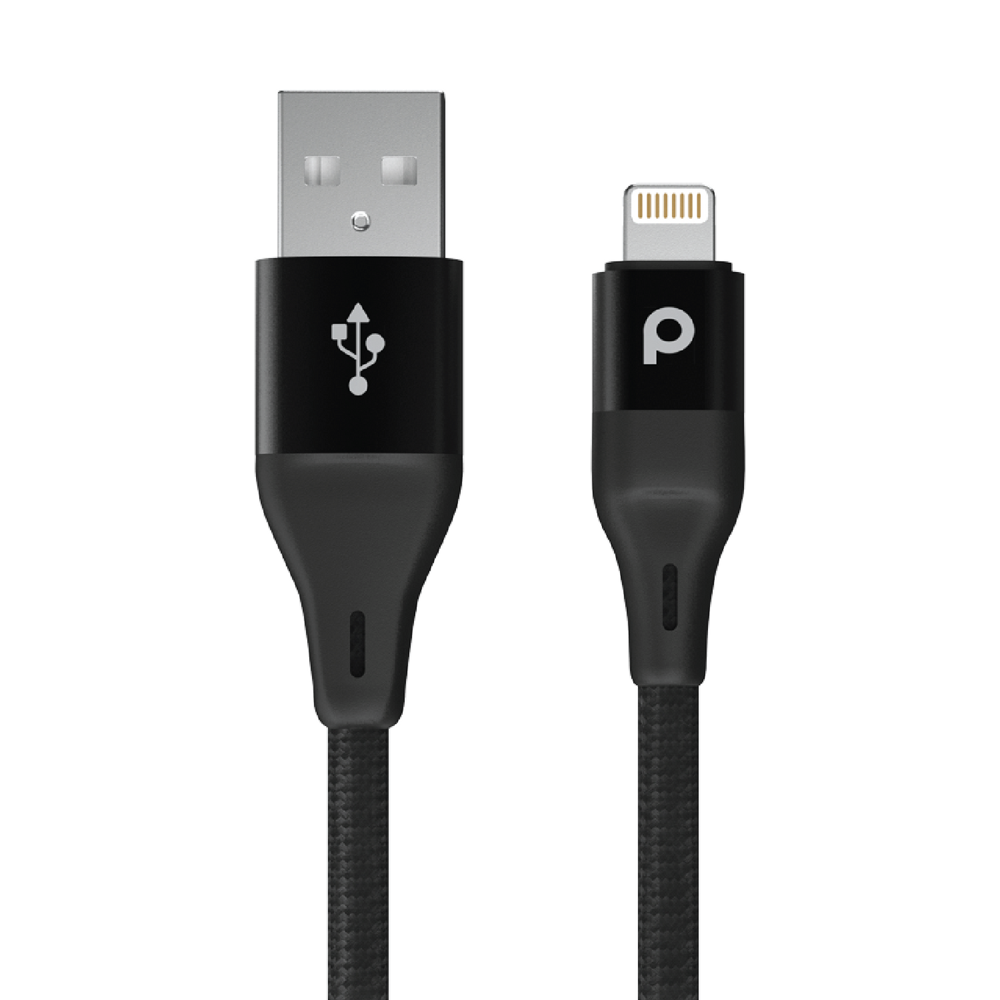 Porodo Braided USB-A to Lightning (2.4A 2.2m) - Black