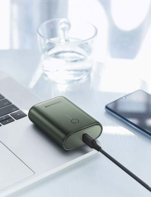 RAVPower PD+QC 2-Port Power Bank - 10,000mAh / 18W / Midnight Green