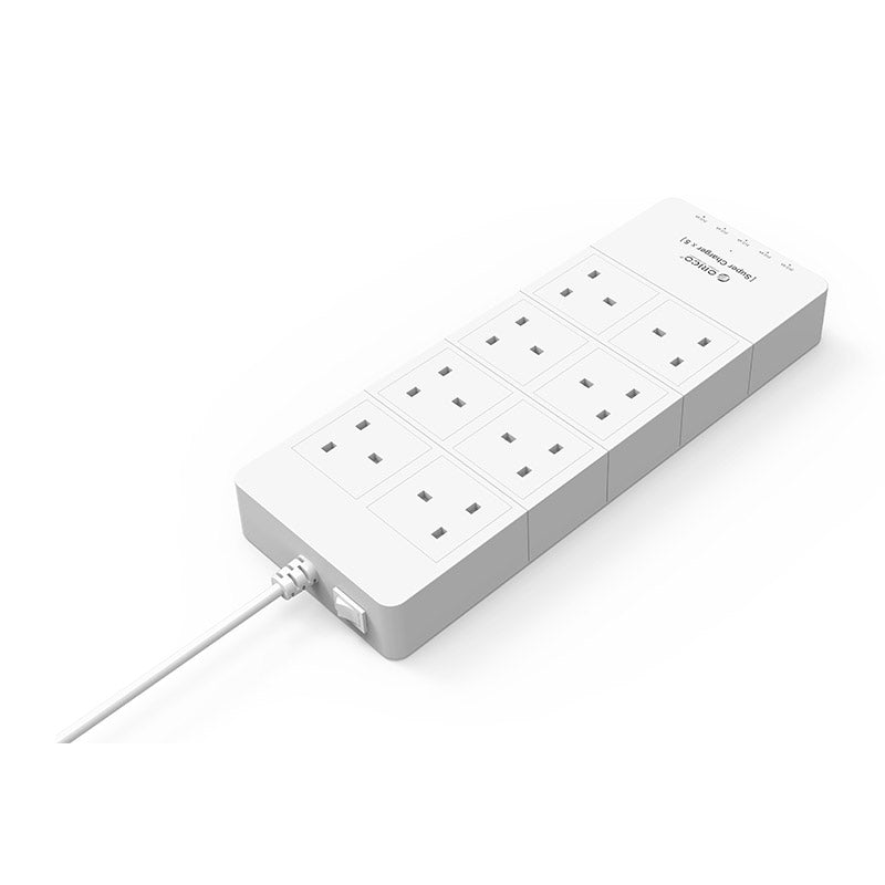 ORICO 8 AC Outlet Surge Protector with 5 USB Charging Port - White