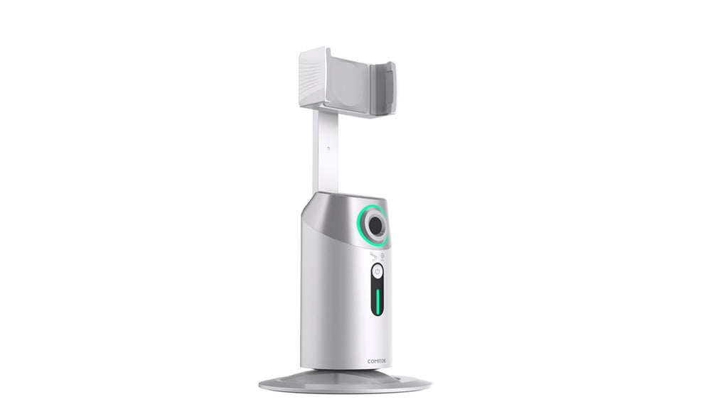 Porodo Gimbal with AI Face tracking Gesture Recognition - White