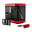 HYTE Y60 Dual Chamber Panoramic Tempered Glass ATX Case With 3 Fans - Black/Red