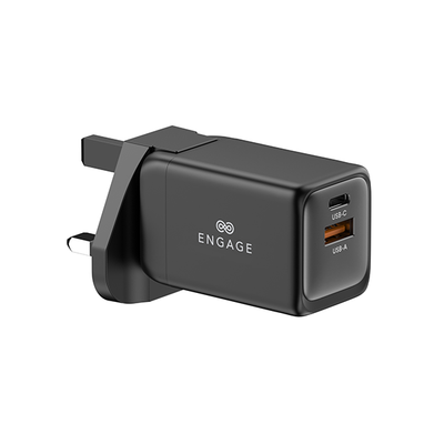 Engage Dual Port 48W Power Adapter With Interchangeable Uk/Eu Plug