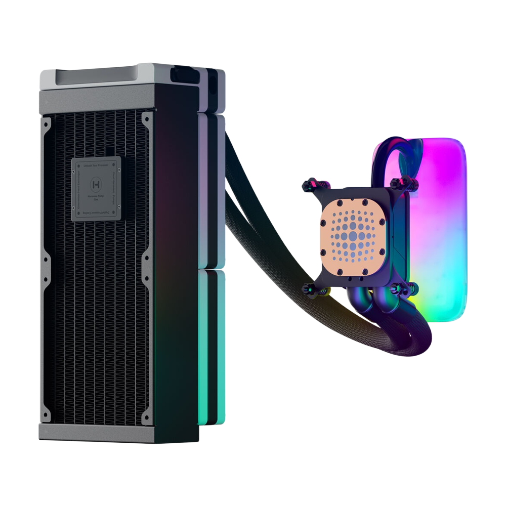 HYTE THICC Q60 5 Inch Ultraslim HD Display CPU Liquid Cooler 240mm - Black/White