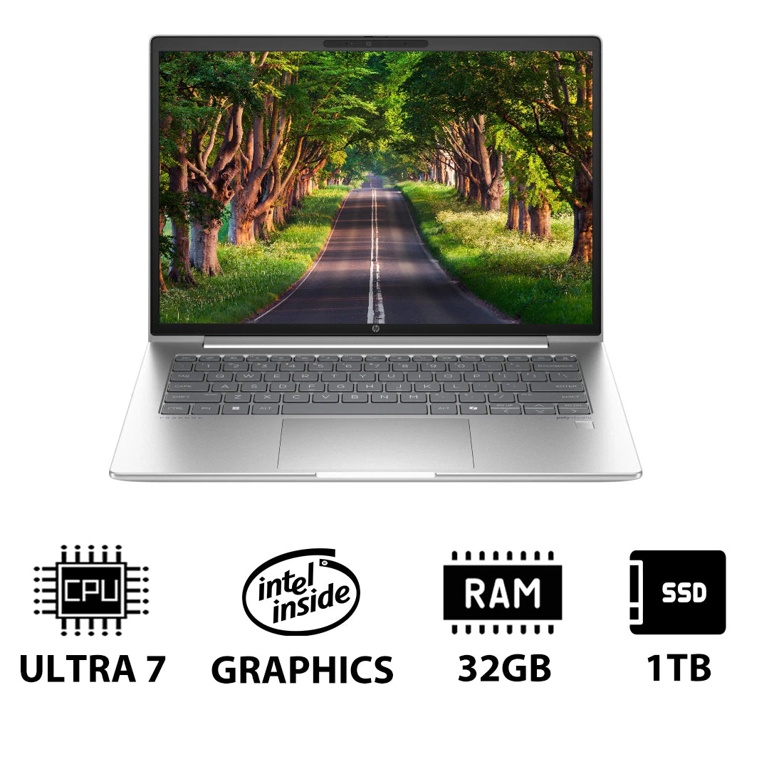 HP ProBook 440 G11 - 14" WUXGA / Ultra 7 155U / 32GB / 1TB (NVMe M.2 SSD) / DOS (Without OS) / 1YW / Pike silver - Laptop