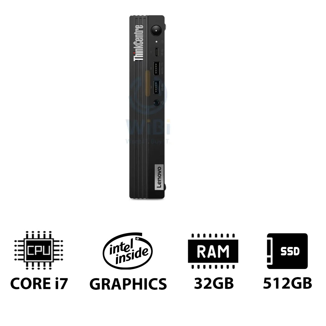 Lenovo ThinkCentre M90q Gen 4 Tiny - i7 / vPro / 32GB / 512GB (NVMe M.2 SSD) / DOS (Without OS) / VESA Mount / 3YW - Desktop