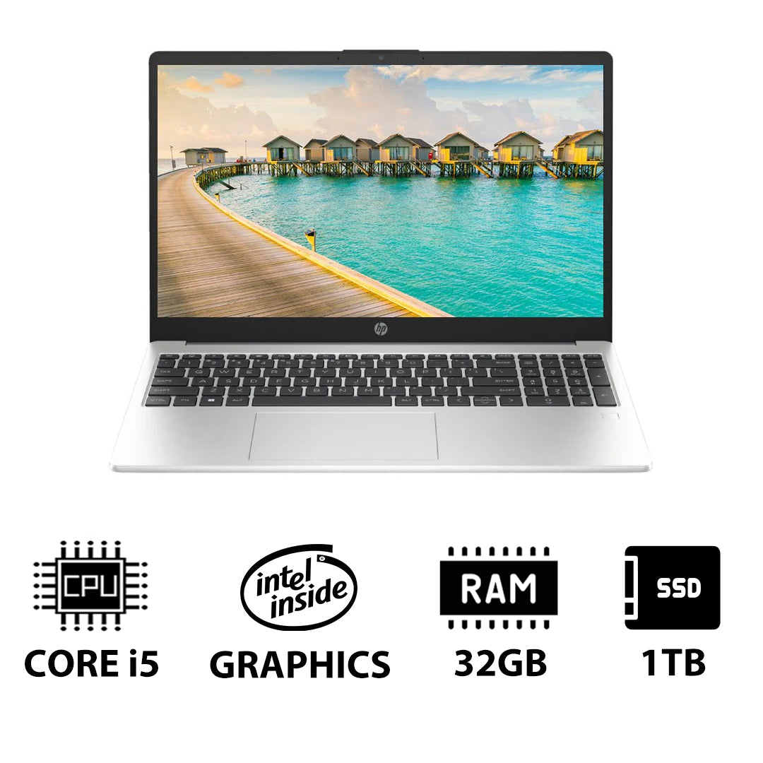 HP 250 G10 - 15.6" FHD / i5 / 32GB / 1TB (NVMe M.2 SSD) / DOS (Without OS) / 1YW - Laptop