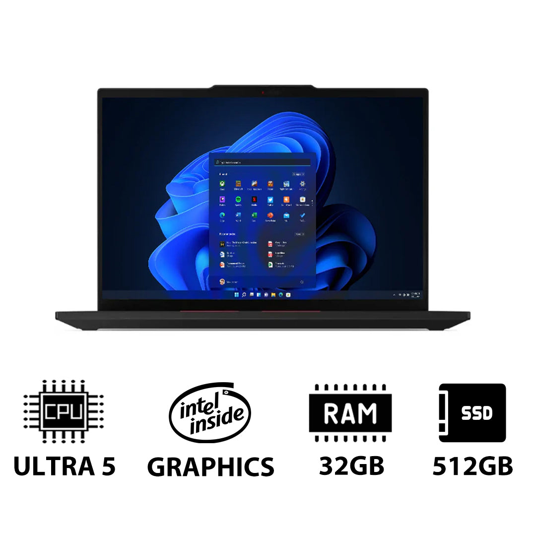 Lenovo ThinkPad T14 Gen 5 - 14.0" WUXGA / Ultra 5 125U / 32GB / 512GB (NVMe M.2 SSD) / WWAN / Win 11 Pro / Arabic/English / 3YW / Black - Laptop