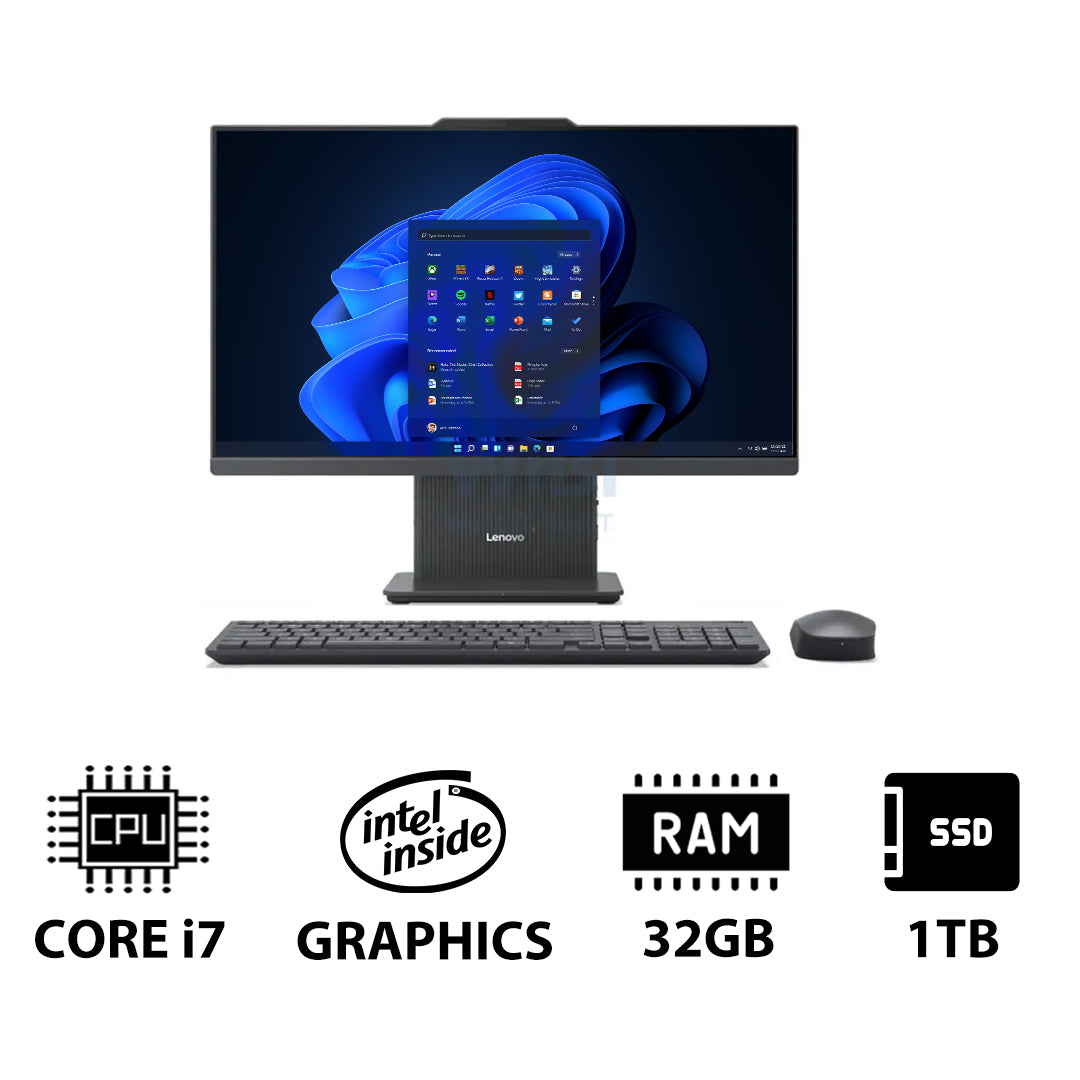 Lenovo IdeaCentre Gen 9 AIO PC - i7 / 32GB / 1TB (NVMe M.2 SSD) / 23.8" FHD Non-Touch / Win 11 Pro / 1YW / Luna Grey - Desktop