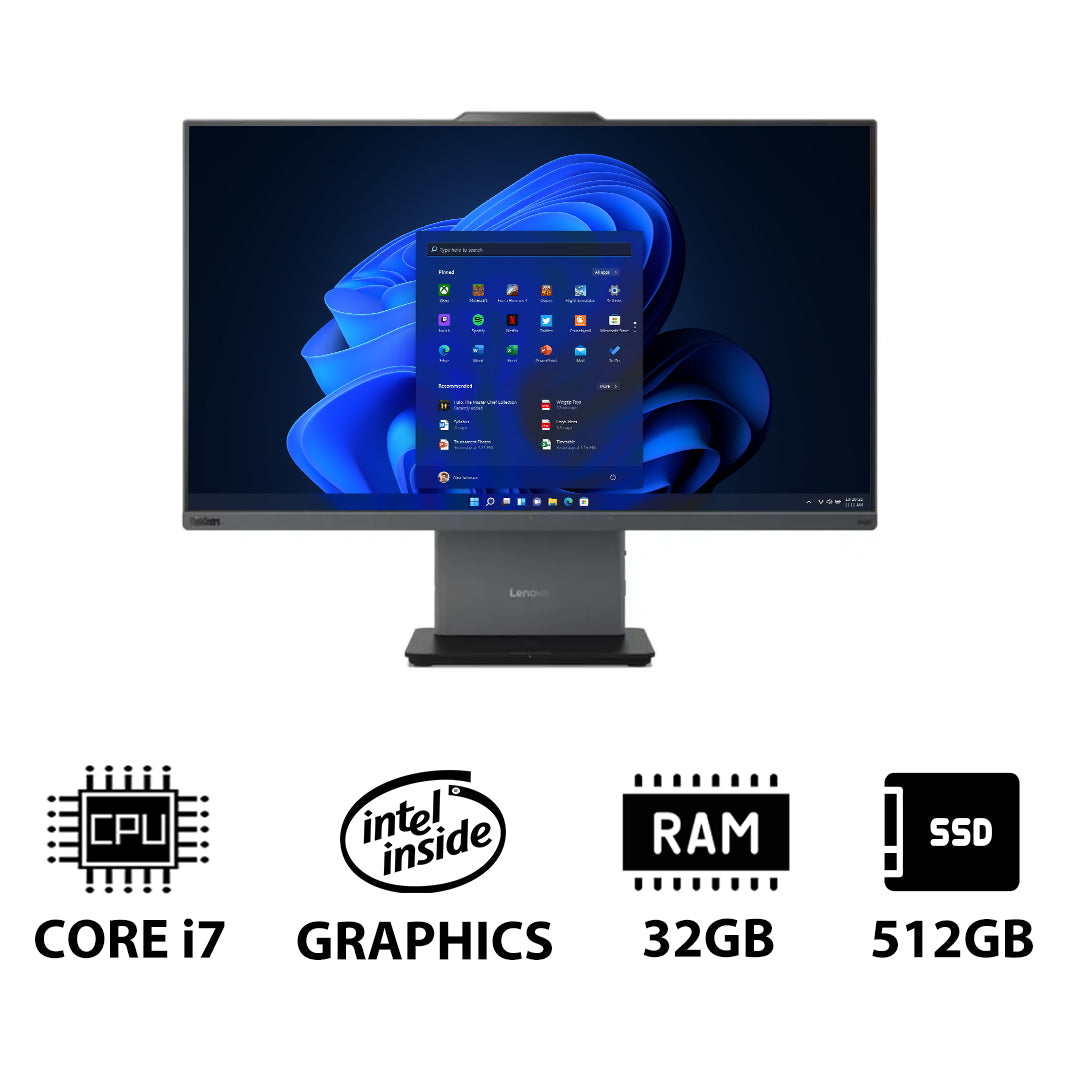Lenovo ThinkCentre neo 50a 24 Gen 5 - i7 / 32GB / 512GB (NVMe M.2 SSD) / 23.8" FHD Non-Touch / Win 11 Pro / 1YW / Arb/Eng / Luna Grey - Desktop
