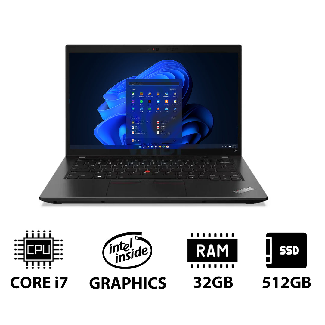 Lenovo ThinkPad L14 Gen 4 - 14.0" FHD Non-Touch / i7 / 32GB / 512GB (NVMe M.2 SSD) / Win 11 Pro / 3YW / English/Arabic - Laptop