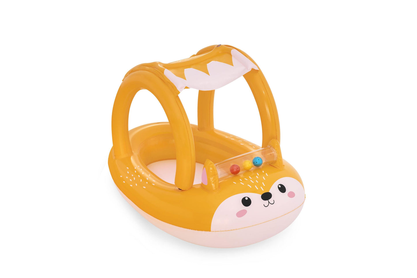 Bestway 94cm x 66cm Friendly Fox Shaded Baby Boat (Contents: 1 Boat) - Age 3+