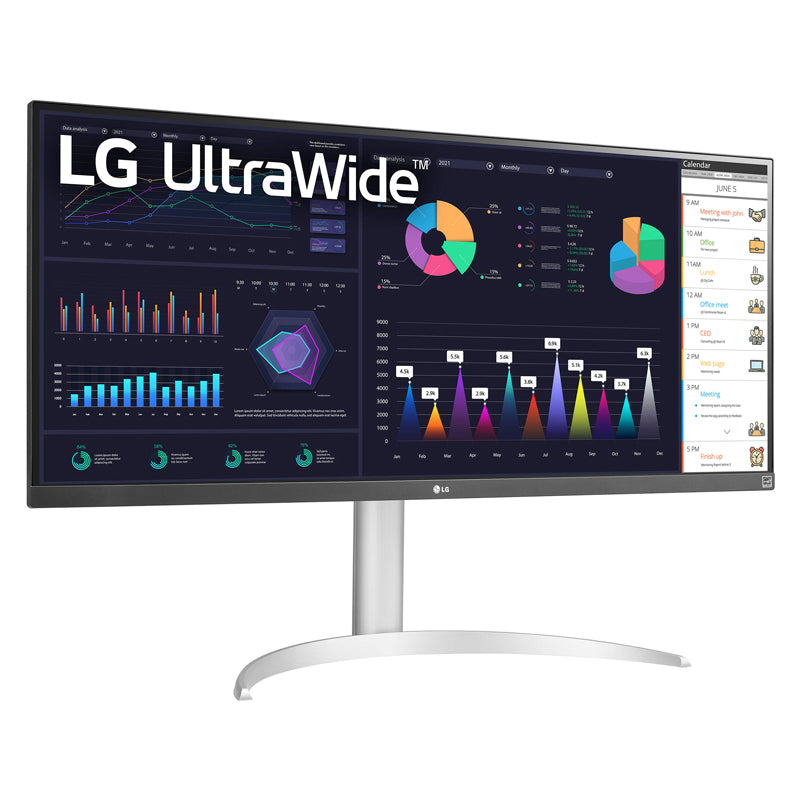 LG 34WQ650-W UltraWide FHD IPS Monitor - 34.0" IPS WFHD / 5ms / USB-C / HDMI / DisplayPort / Speaker / Headphone - Monitor