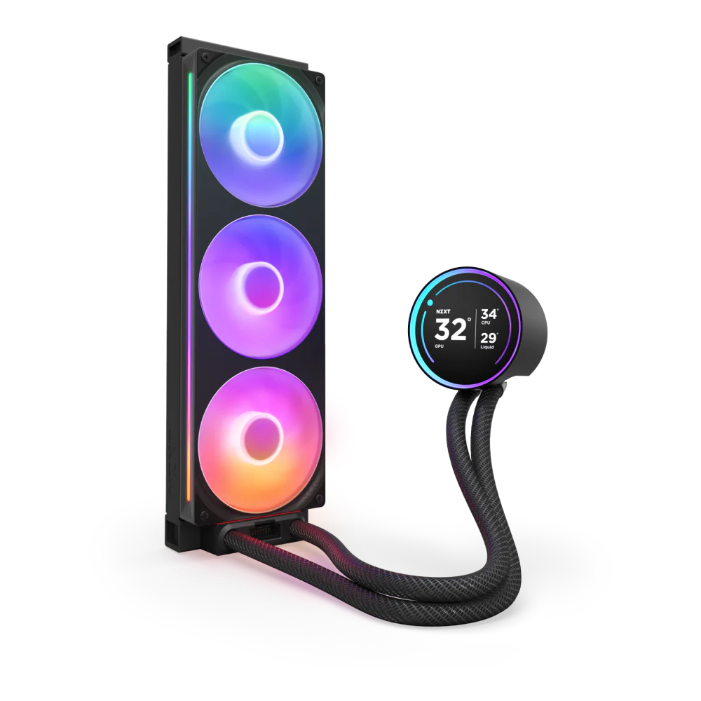 NZXT Kraken Elite 360 RGB V2 AIO With 2.72 IPS LCD Liquid Cooler - 360mm / Black
