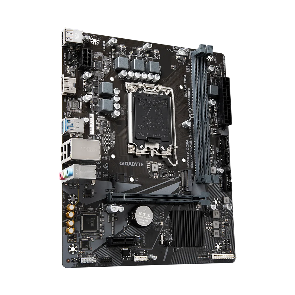 GIGABYTE H610M K 2.0 Motherboard - DDR4 / HDMI / USB - Black