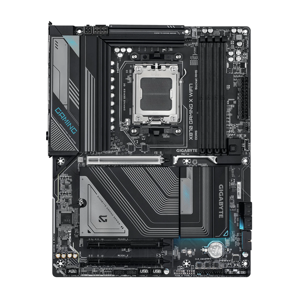 GIGABYTE X870 GAMING X 1.1 Motherboard - DDR5 / Wi-Fi / Bluetooth / HDMI / DisplayPort / USB - Black