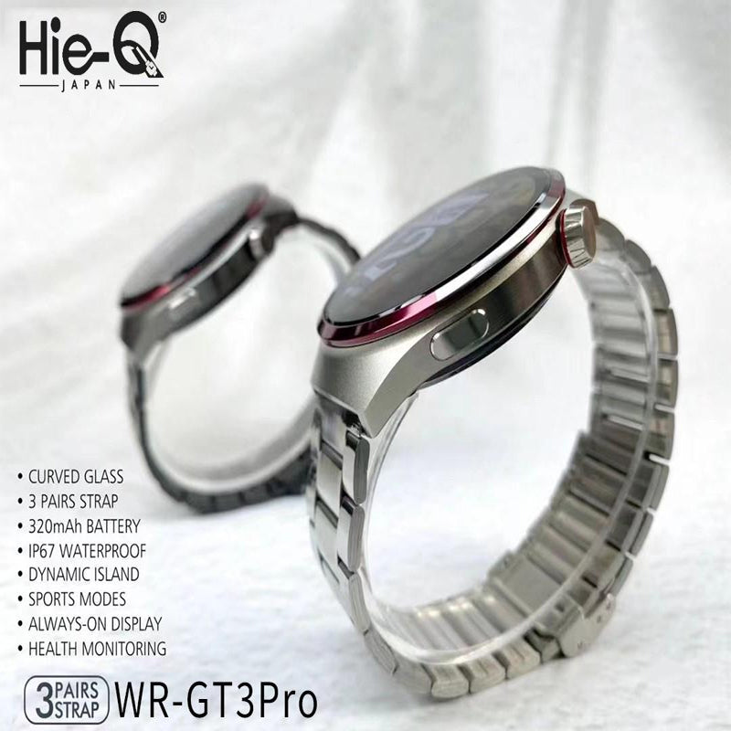 Hie-Q WR-GT3 PRO Smart Watch - Bluetooth / Silver