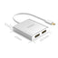 ORICO Type-C to Dual Display Port Adapter - Silver