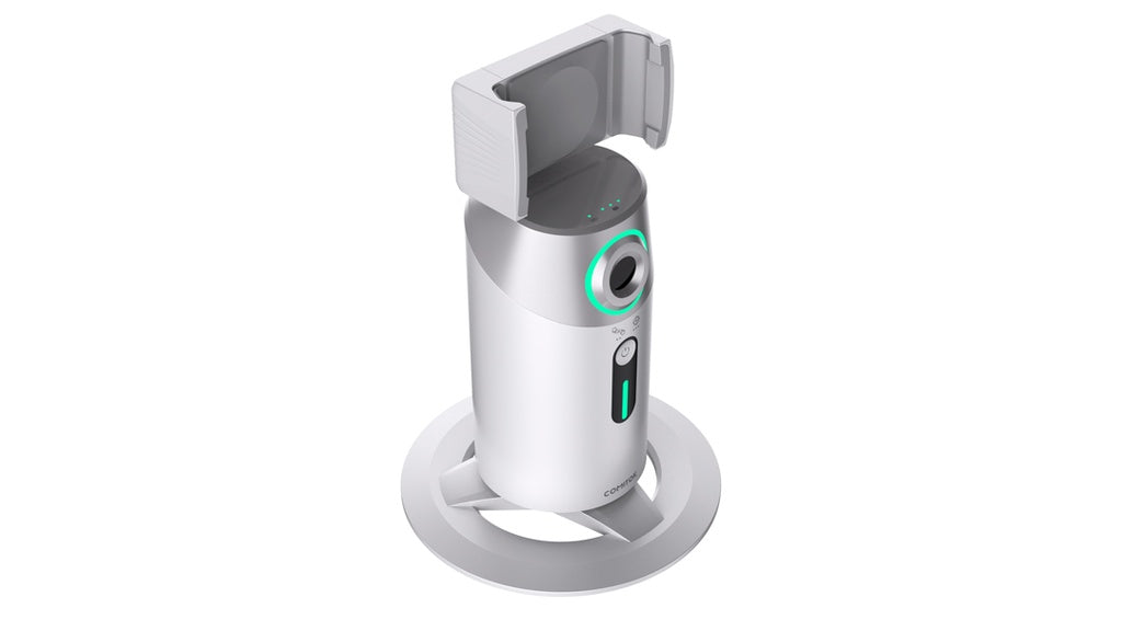 Porodo Gimbal with AI Face tracking Gesture Recognition - White