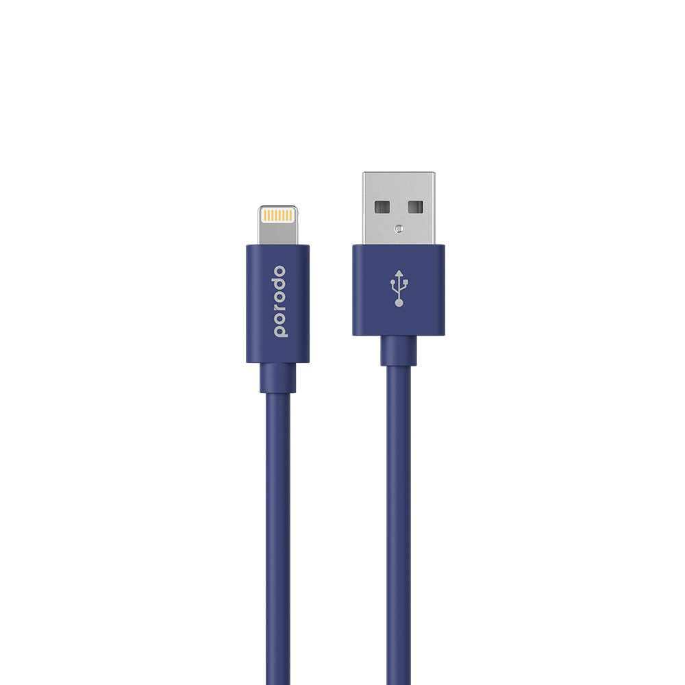 Porodo PVC Lightning Cable 1.2m - Blue