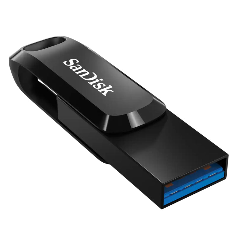 SanDisk Ultra Dual Drive Go Flash Drive - 64GB / Up to 300 MB/s / USB 3.2 Gen 1 / Type-C / Black