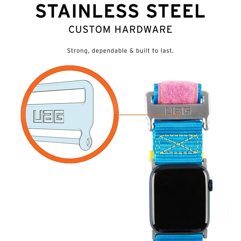 UAG Active Strap Le - Apple Watch 45 / 44 / 42mm / Blue / Pink Accessories > Smart Watches